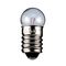 Kugelförmige Lampe Sockel E10 2,5 Volt 0,70 Watt 24mm klar,10er Pack