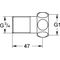 Grohe Anschluss gerade 1Zollx3/4Zoll AG chr