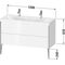 Duravit Waschtischunterbauset XVIU 1200x480mm e HL sw ma / ta s-matt Ra B2