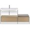 Duravit WTU HAPPY D.2 PLUS 1600x490mm m Metallkon o HL ta supermatt