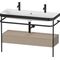 Duravit Waschtischset HAPPY D.2 PLUS 1175x490mm ein Hahnloch weiß supermatt