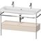 Duravit Waschtischset HAPPY D.2 PLUS 1175x490mm ein Hahnloch taupe supermatt