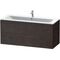 Duravit Waschtischunterbau L-CUBE 1220x481mm 2 Schubk ta s-matt ES NB Mi.