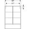 Geberit Spiegelschrank RENOVA PLAN 2 Türen, 588x850mm lava lackiert matt