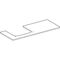 Geberit Waschtischplatte ONE Auss li 1200x20x470mm Marmoroptik we ma