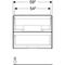 Geberit Waschtischunterschrank ONE 2 Schubladen 600x504x470mm mattschwarz