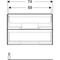 Geberit Waschtischunterschrank ONE 2 Schub 750x504x470mm lava lackiert matt
