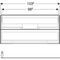 Geberit Waschtischunterschrank ONE 2 Schub 1050x504x470mm gge lackiert matt