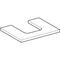 Geberit Waschtischplatte ONE Auss mttg 600x30x470mm lav lackiert matt