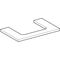 Geberit Waschtischplatte ONE Auss mttg 750x30x470mm sa-gr lack hgl