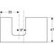Geberit Waschtischplatte ONE Auss li 900x30x470mm NB hick Mel Ho-st