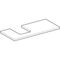 Geberit Waschtischplatte ONE Auss li 1050x30x470mm weiß lackiert matt