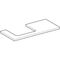 Geberit Waschtischplatte ONE Auss li 1050x30x470mm sa-gr lack hgl