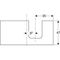 Geberit Waschtischplatte ONE Auss re 1050x30x470mm lava lackiert matt