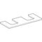 Geberit Waschtischplatte ONE Auss 2-f 1200x30x470mm Ei Mel Ho-st