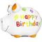 Sparschwein-Happy Birthday Farbe variiert, 1 Stück