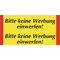 Klebesymbol Warnschild ''Keine Werbung Einwerfen'',20 X 80mm, 1x2 Stück