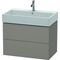 Duravit Waschtischunterbau L-CUBE 544x784x459mm basalt matt