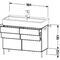 Duravit Waschtischunterbau VERO AIR 581x984x431mm dolomiti grey hochglanz