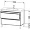 Duravit Waschtischunterbau X-LARGE 1000x470x668mm taupe