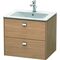 Duravit Waschtischunterbau BRIOSO Griffe chr 553x620x479mm europ. eiche