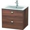 Duravit Waschtischunterbau BRIOSO Griffe chr 553x620x479mm nussbaum natur