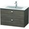 Duravit Waschtischunterbau BRIOSO Griffe chrom 553x820x479mm pine terra