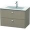 Duravit Waschtischunterbau BRIOSO Griffe chrom 553x820x479mm leinen