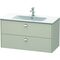Duravit Waschtischunterbau BRIOSO Griffe chrom 553x1020x479mm taupe matt