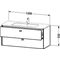 Duravit Waschtischunterbau BRIOSO Griffe chrom 553x1220x479mm basalt matt