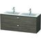 Duravit Waschtischunterbau BRIOSO 553x1290x479mm, Griffe chrom pine terra