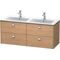 Duravit Waschtischunterbau BRIOSO 553x1290x479mm Griffe chrom graphit matt