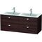Duravit Waschtischunterbau BRIOSO 553x1290x479mm Griffe chr Kast. dunkel