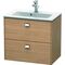 Duravit WT-Unterbau BRIOSO COMPACT Griffe chr 553x620x389mm europ. eiche
