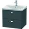 Duravit Waschtischunterbau BRIOSO Griffe chrom 561x620x479mm graphit matt