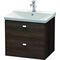 Duravit Waschtischunterbau BRIOSO Griffe chr 561x620x479mm kastanie dunkel