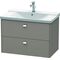 Duravit Waschtischunterbau BRIOSO Griffe chrom 561x820x479mm basalt matt