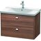 Duravit Waschtischunterbau BRIOSO Griffe chr 561x820x479mm nussbaum natur