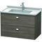 Duravit Waschtischunterbau BRIOSO Griffe chrom 563x820x469mm pine terra