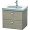 Duravit Waschtischunterbau BRIOSO Griffe chrom 563x620x469mm pine silver