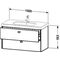 Duravit Waschtischunterbau BRIOSO Griffe chrom 563x1020x469mm basalt matt