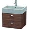 Duravit Waschtischunterbau BRIOSO Griffe chr 442x584x459mm nussbaum dunkel