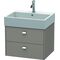 Duravit Waschtischunterbau BRIOSO Griffe chrom 442x584x459mm basalt matt