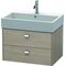 Duravit Waschtischunterbau BRIOSO Griffe chrom 442x684x459mm pine silver