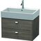 Duravit Waschtischunterbau BRIOSO Griffe chrom 442x684x459mm pine terra