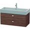 Duravit Waschtischunterbau BRIOSO Griffe chr 442x984x459mm nussbaum dunkel