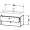Duravit Waschtischunterbau BRIOSO Griffe chrom 442x984x459mm basalt matt
