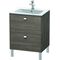 Duravit Waschtischunterbau BRIOSO Griffe chrom 683x620x479mm pine terra
