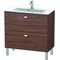 Duravit WT-Unterbau BRIOSO COMPACT Griffe chr 683x820x389mm nussbaum dunkel