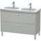 Duravit Waschtischunterbau BRIOSO Griffe chr 693x820x469mm betongrau matt